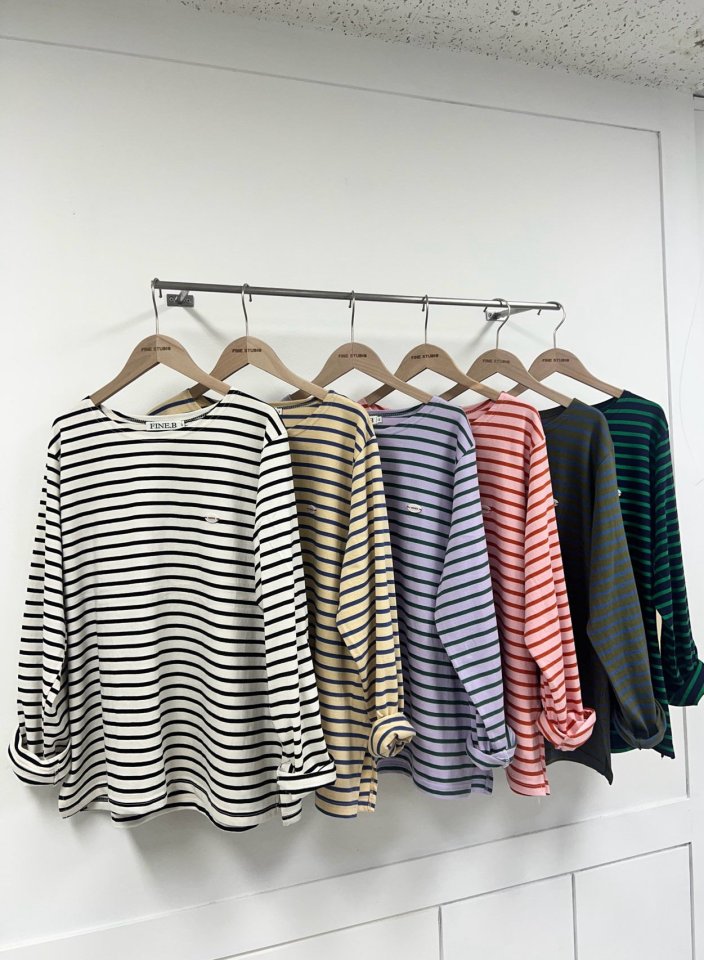The Fine.b - Korean Women Fashion - #momslook - Basic Stripe Tee
