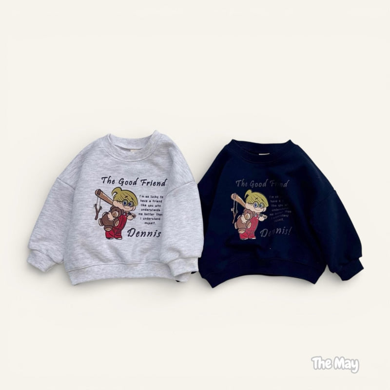 The May - Korean Children Fashion - #Kfashion4kids - Denim Friend Sweatshirt - 3