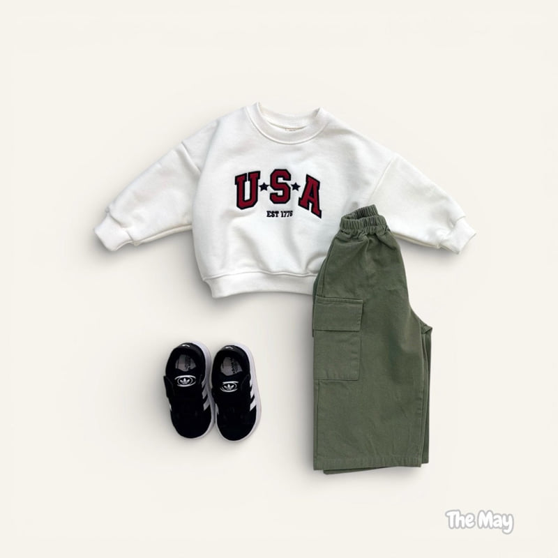 The May - Korean Children Fashion - #kidsshorts - USA Embroidered Sweatshirt - 11