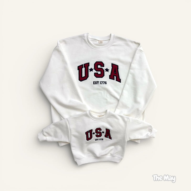 The May - Korean Women Fashion - #momslook - USA Embroidered Sweatshirt (Adult)