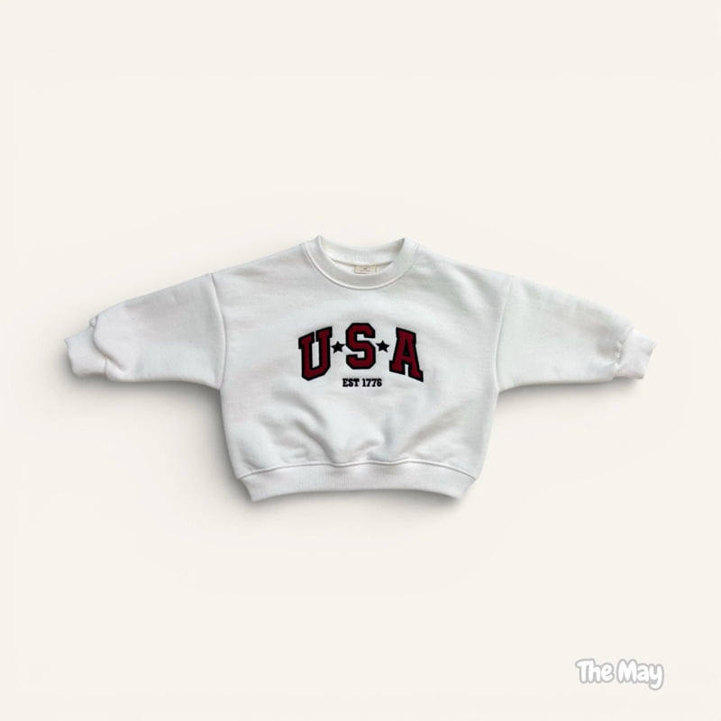 The May - Korean Women Fashion - #womensfashion - USA Embroidered Sweatshirt (Adult) - 6
