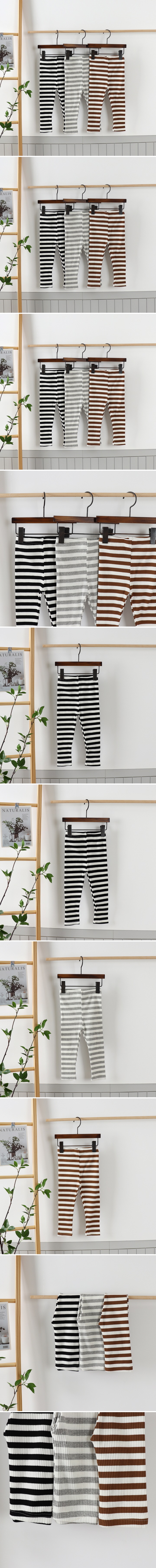 Tony - Korean Children Fashion - #childofig - Ribbed Stripe Leggings