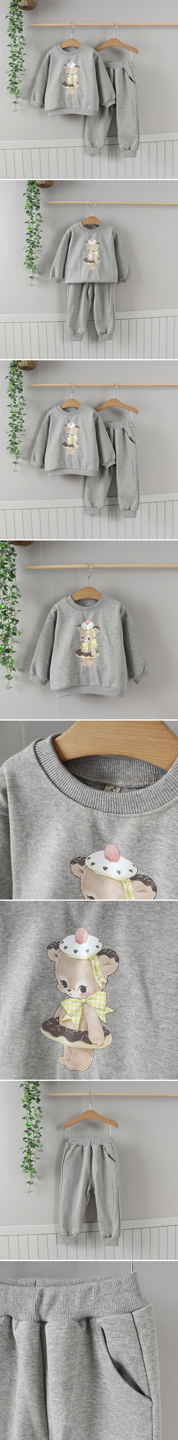Tony - Korean Children Fashion - #magicofchildhood - Donut Bear Top Bottom Set