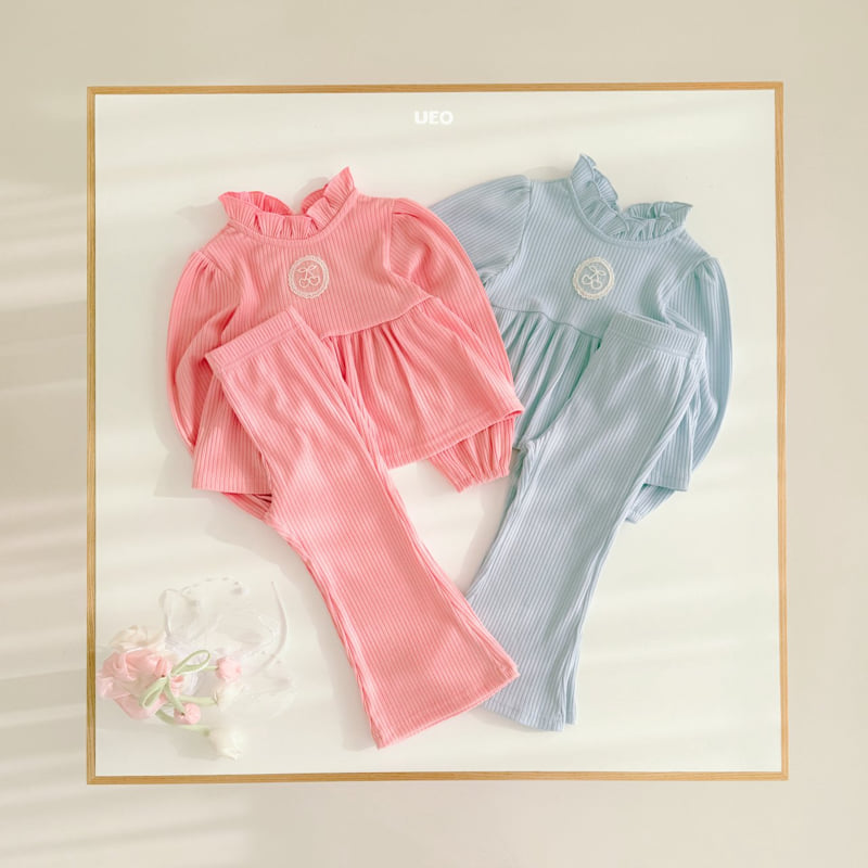 U Eo - Korean Children Fashion - #childofig - Cherry Frill Set