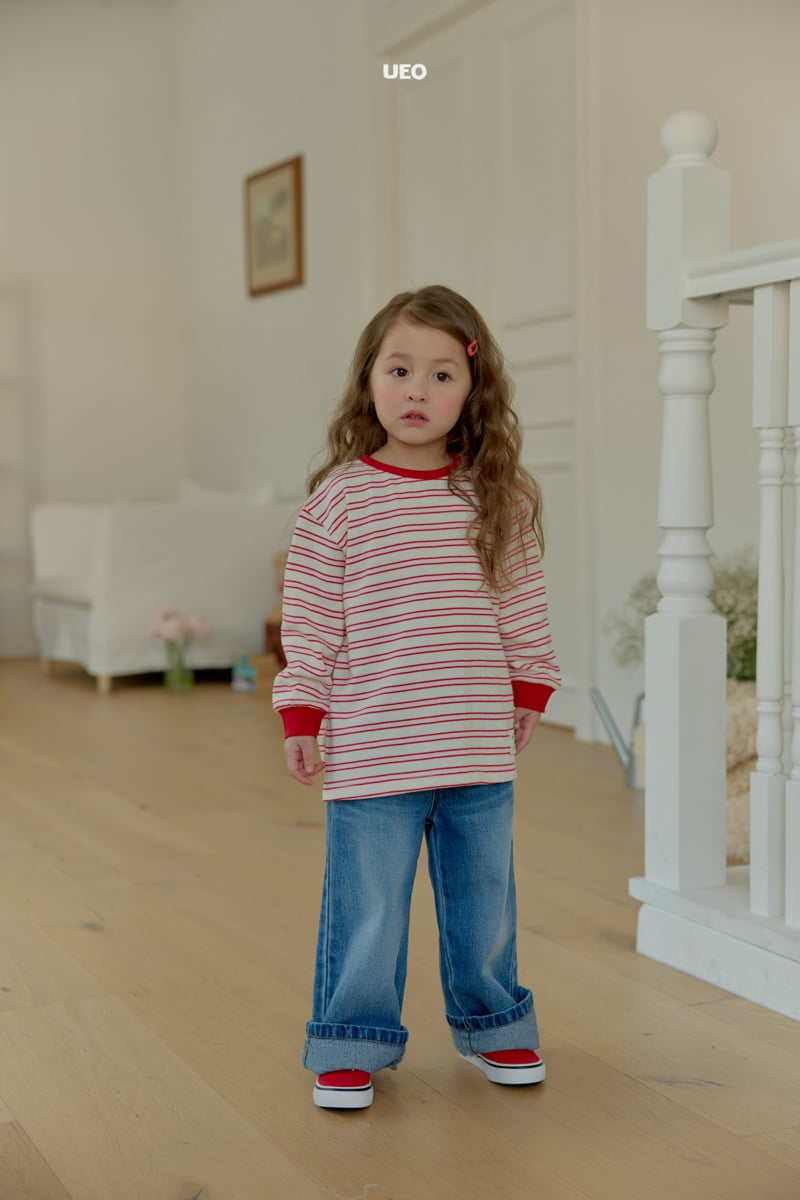 U Eo - Korean Children Fashion - #childofig - Milk Stripe Tee - 5