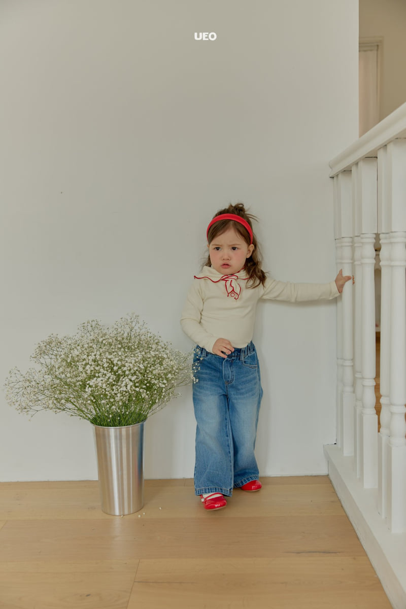 U Eo - Korean Children Fashion - #childrensboutique - True Wide Denim Pants - 10