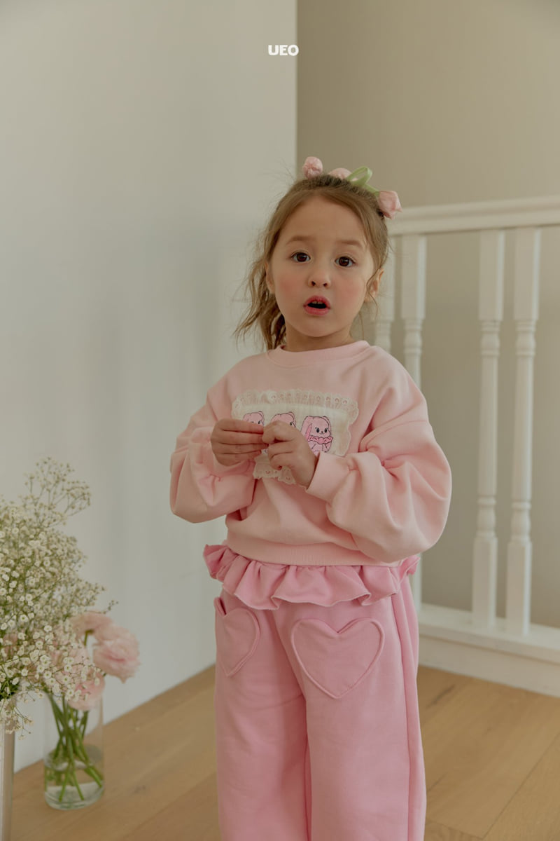 U Eo - Korean Children Fashion - #childrensboutique - Heart Frill Jogger Pants - 5
