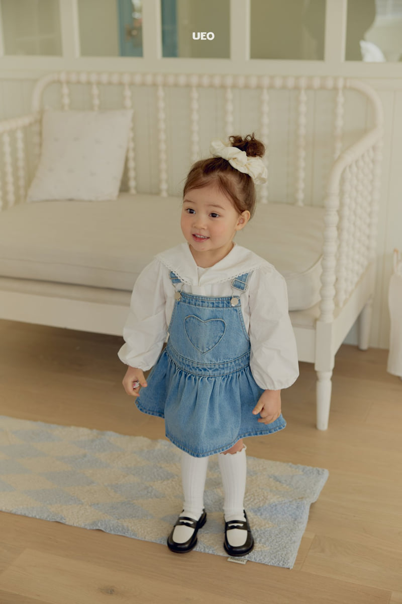 U Eo - Korean Children Fashion - #fashionkids - Cheese Suspender Skirt - 5