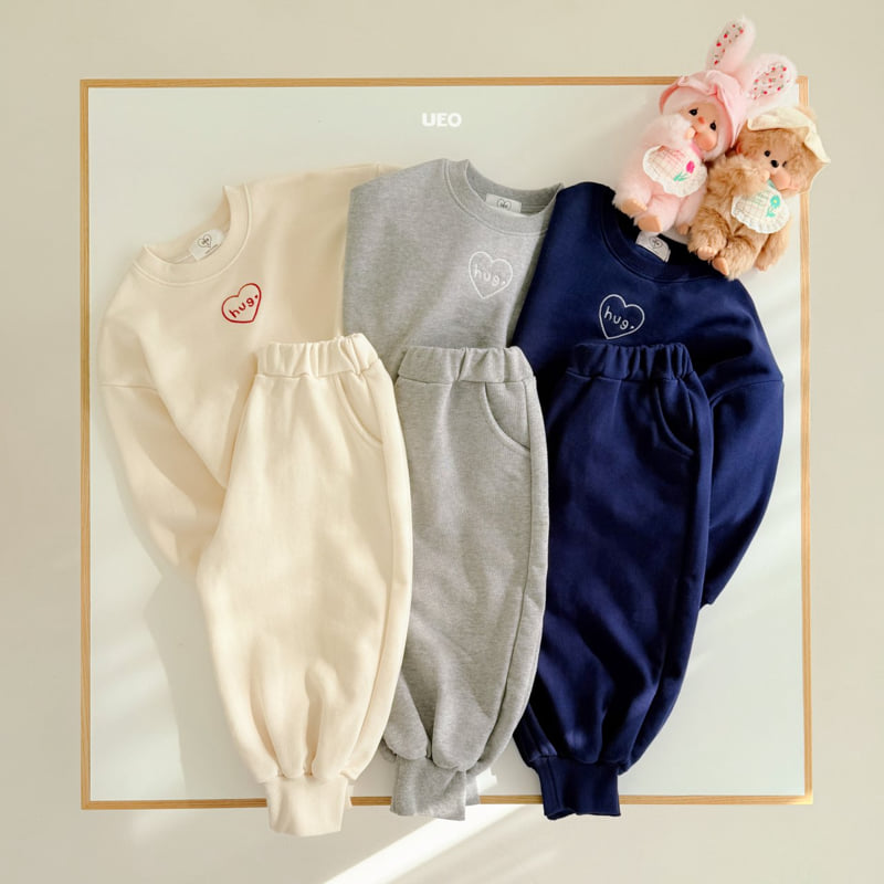 U Eo - Korean Children Fashion - #fashionkids - Hug Top Bottom Set