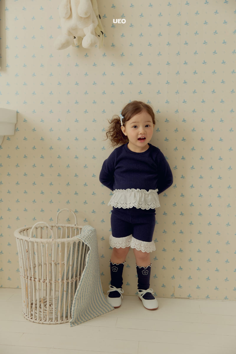 U Eo - Korean Children Fashion - #fashionkids - Blossom Frill Pants - 7
