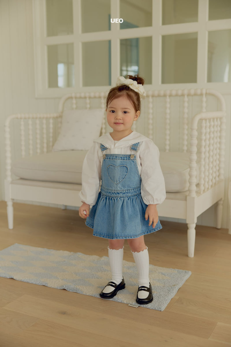 U Eo - Korean Children Fashion - #kidsshorts - Cheese Suspender Skirt - 6