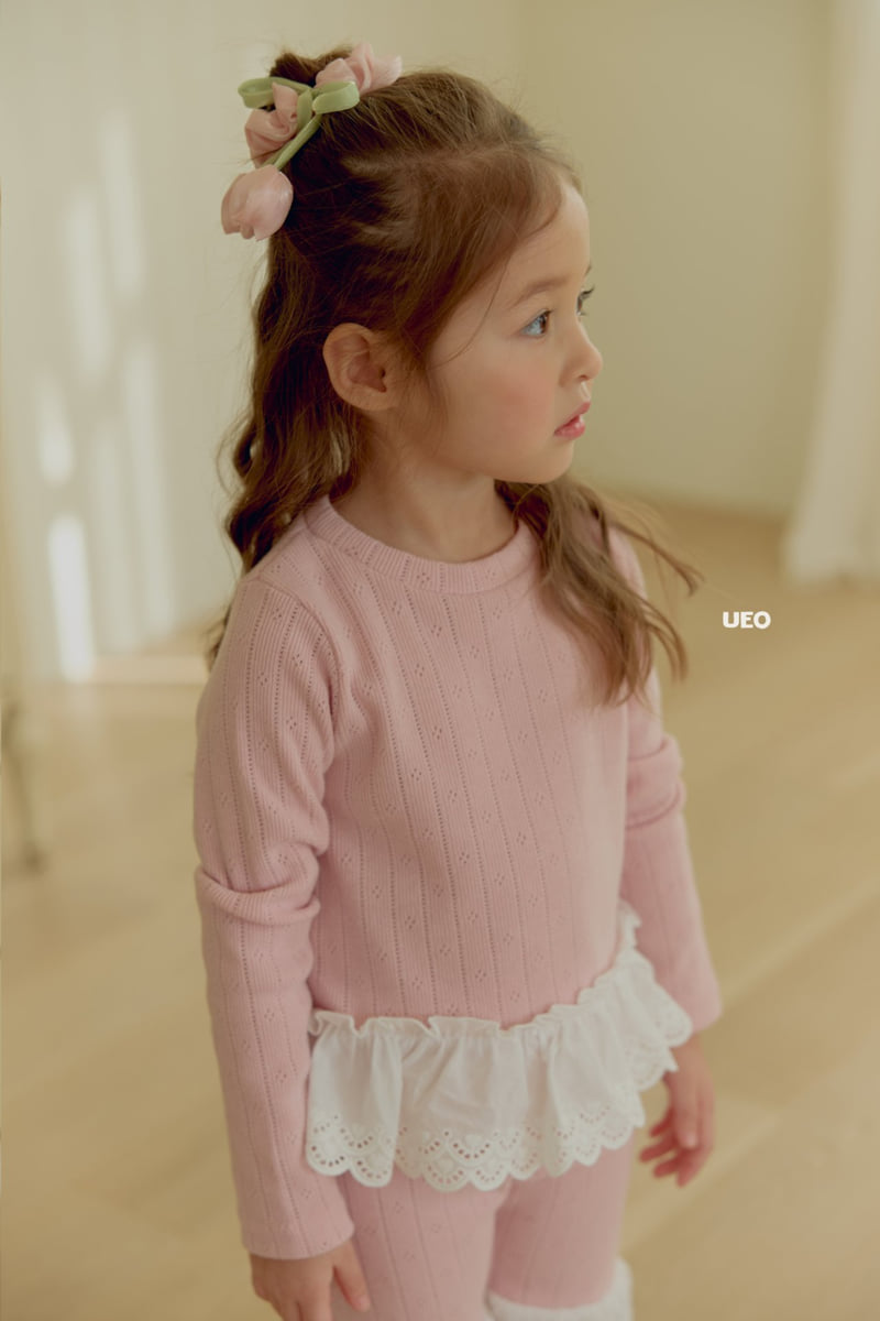 U Eo - Korean Children Fashion - #kidsshorts - Joy Lace Frill Tee - 7