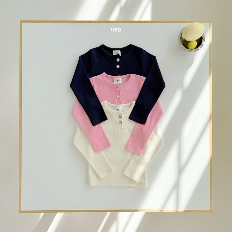 U Eo - Korean Children Fashion - #kidsshorts - Madeleine Button Tee