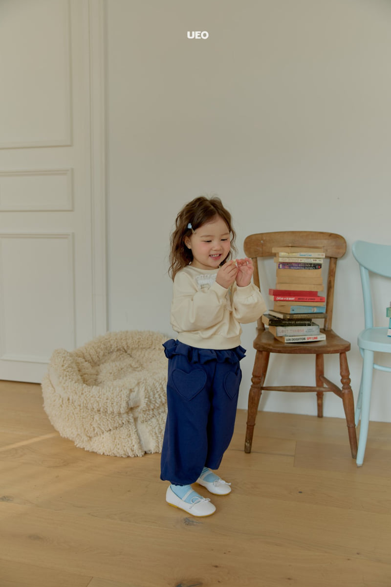 U Eo - Korean Children Fashion - #kidzfashiontrend - Heart Frill Jogger Pants - 11