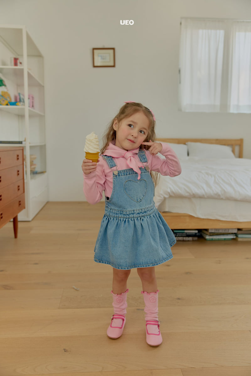 U Eo - Korean Children Fashion - #littlefashionista - Cheese Suspender Skirt - 10