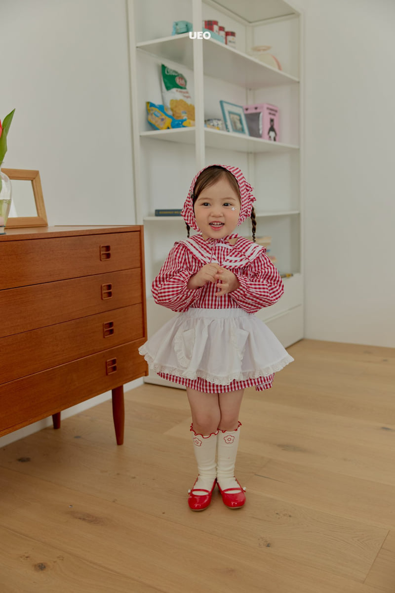 U Eo - Korean Children Fashion - #magicofchildhood - Berry Check One-piece - 6