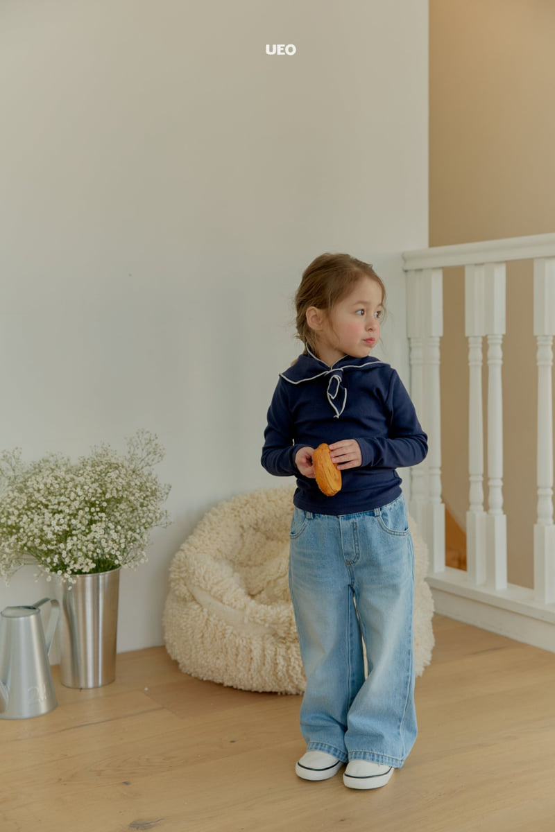 U Eo - Korean Children Fashion - #minifashionista - True Wide Denim Pants - 6