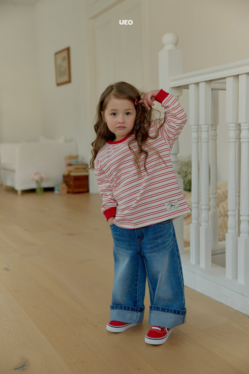 U Eo - Korean Children Fashion - #minifashionista - Milk Stripe Tee - 4