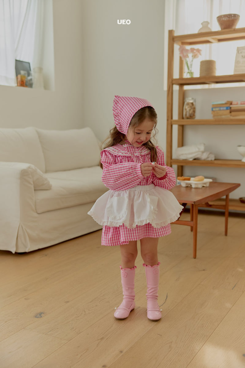 U Eo - Korean Children Fashion - #stylishchildhood - Berry Check One-piece - 11