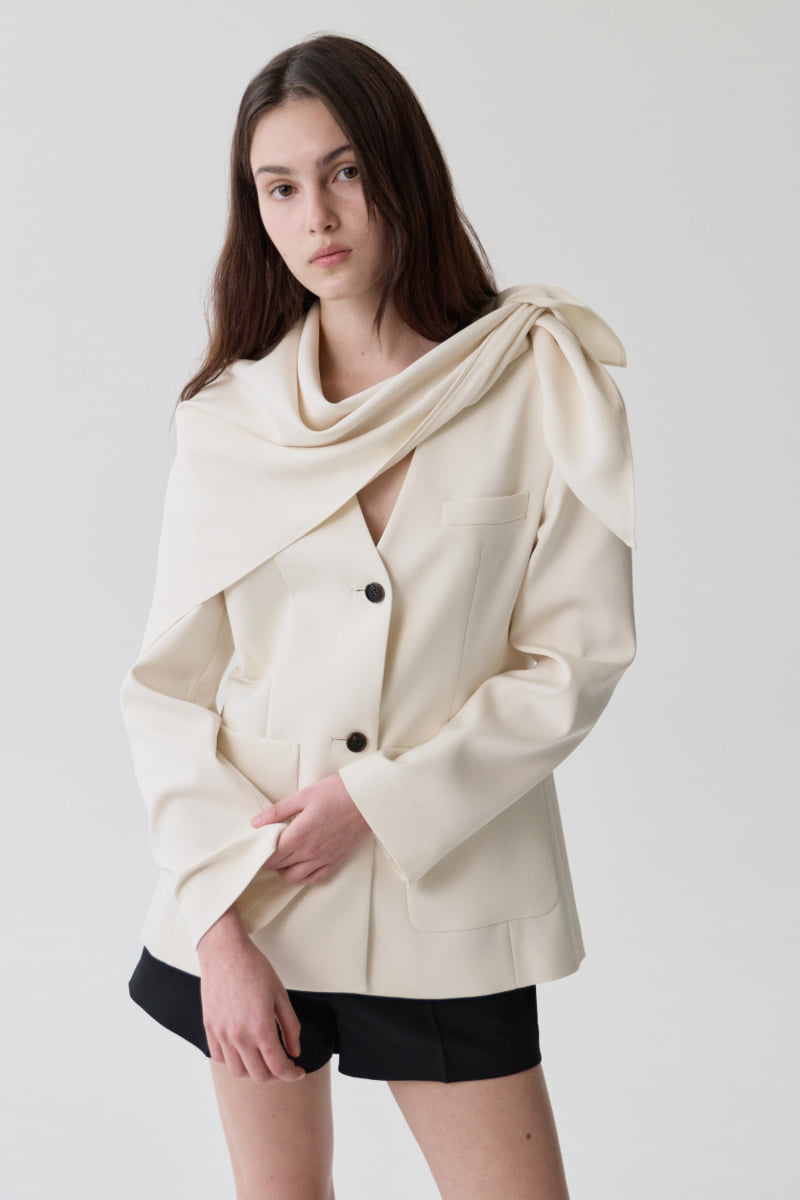 Understanding - Korean Women Fashion - #momslook - Scarf Jacket - 6