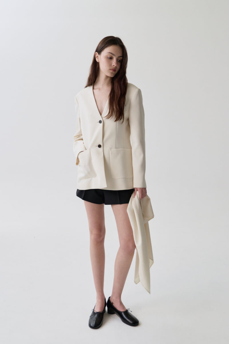 Understanding - Korean Women Fashion - #momslook - Scarf Jacket - 8