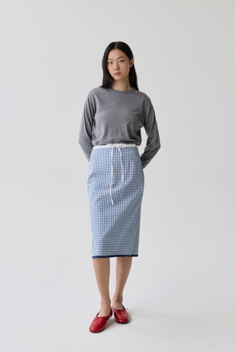 Understanding - Korean Women Fashion - #momslook - Gingham Midi Skirt - 2