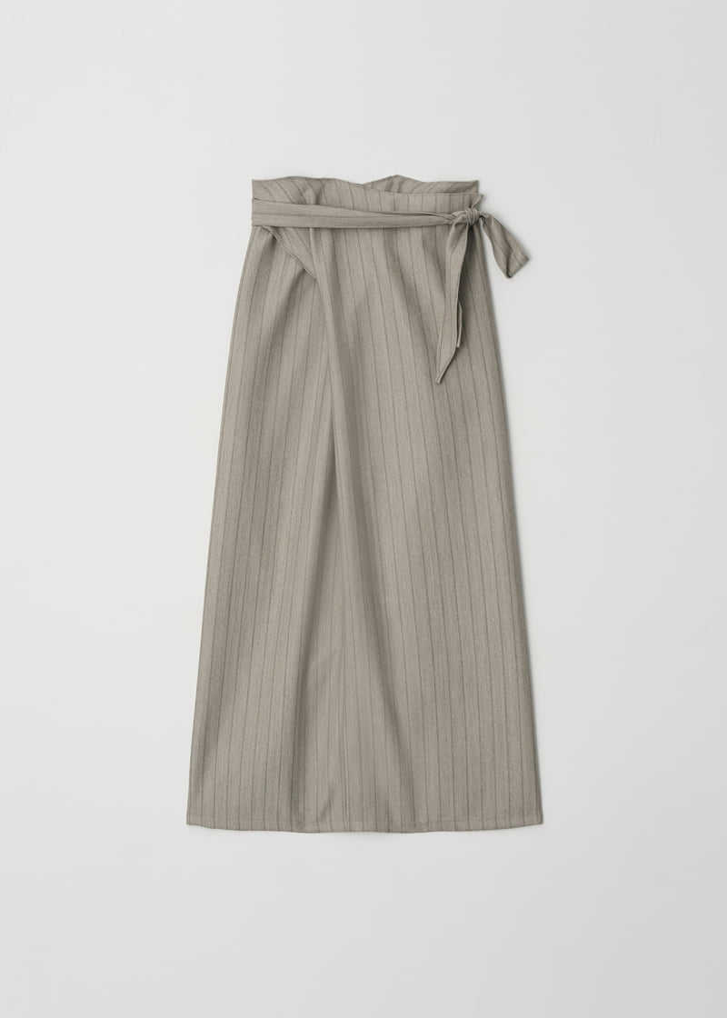 Understanding - Korean Women Fashion - #momslook - Stripe Wrap Skirt
