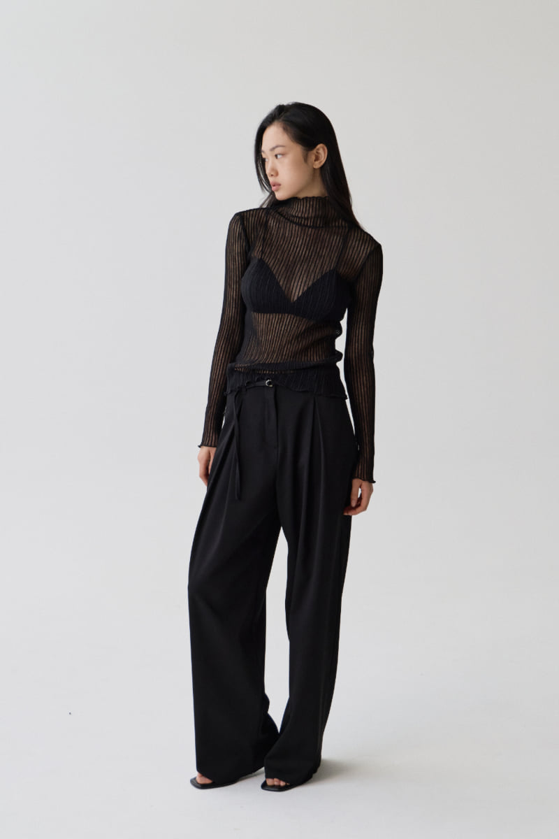 Understanding - Korean Women Fashion - #momslook - Double Pleated Wide Pants - 3