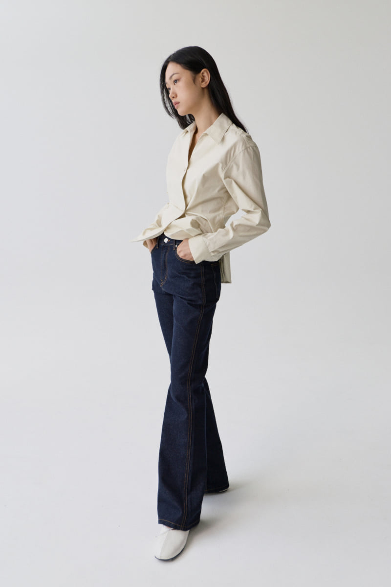 Understanding - Korean Women Fashion - #momslook - Open Collar Shirt - 8