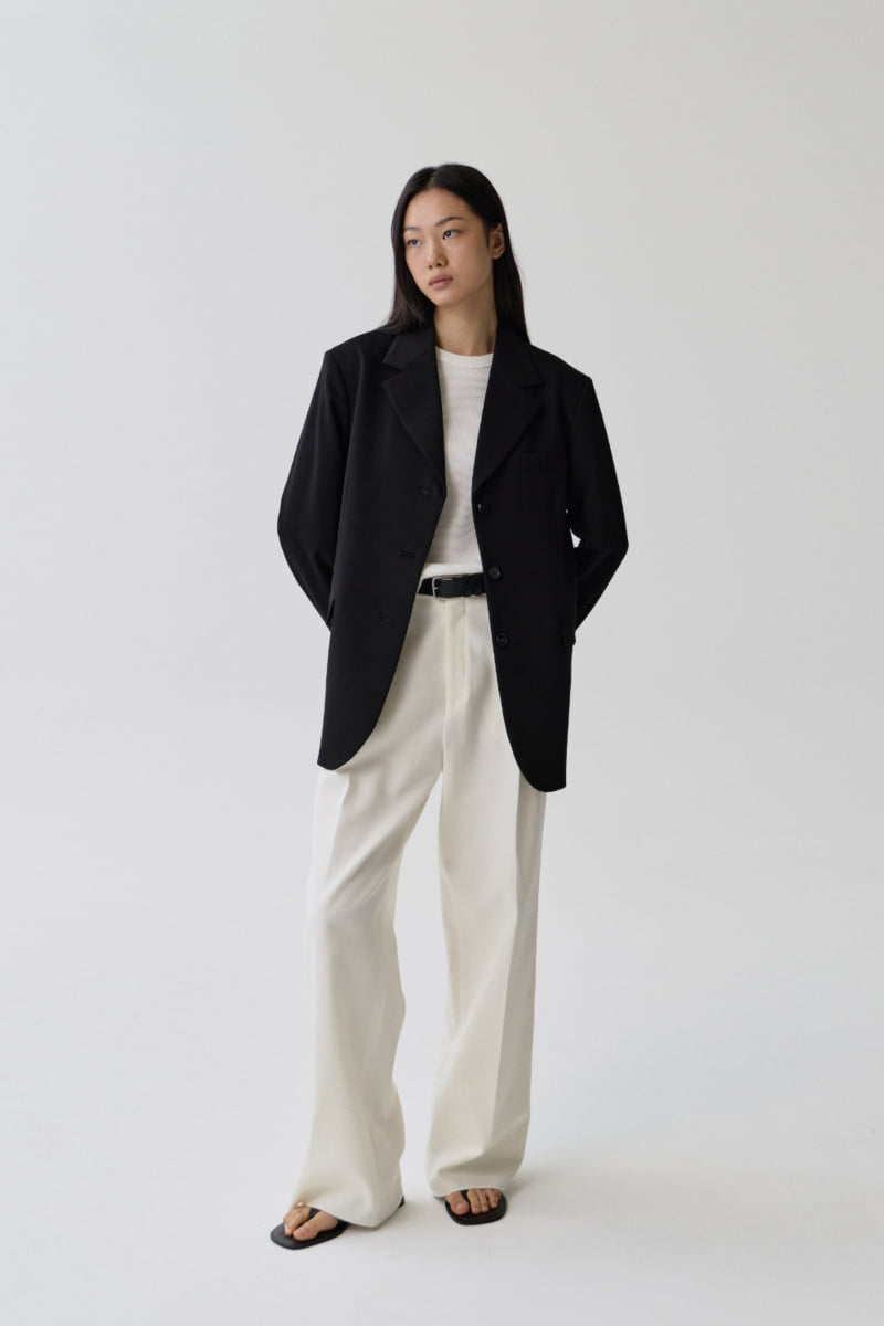 Understanding - Korean Women Fashion - #momslook - Slit Oversized Jacket - 3