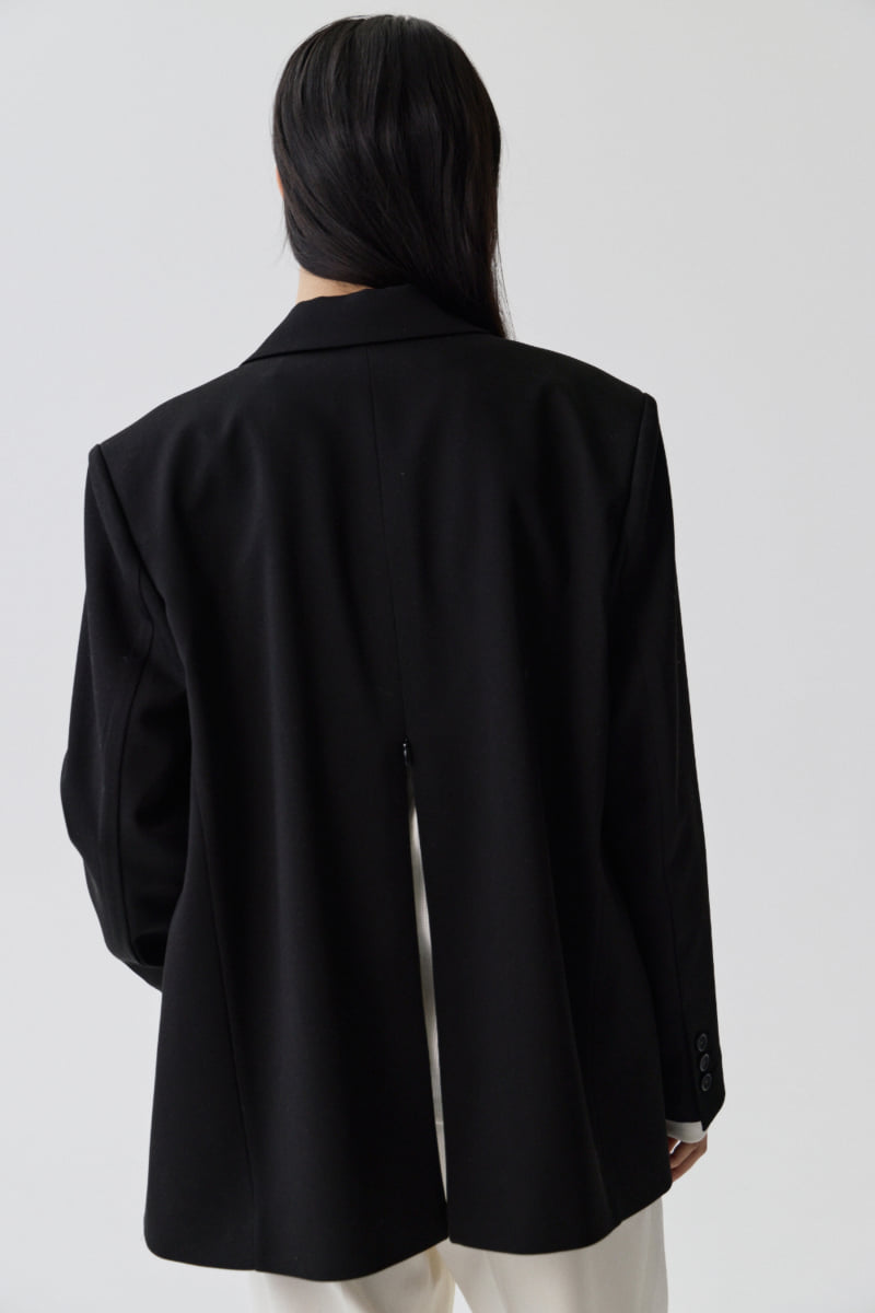 Understanding - Korean Women Fashion - #momslook - Slit Oversized Jacket - 7