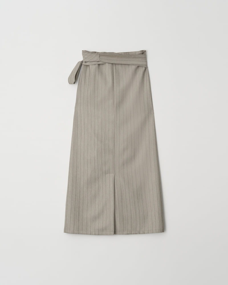 Understanding - Korean Women Fashion - #restrostyle - Stripe Wrap Skirt - 10