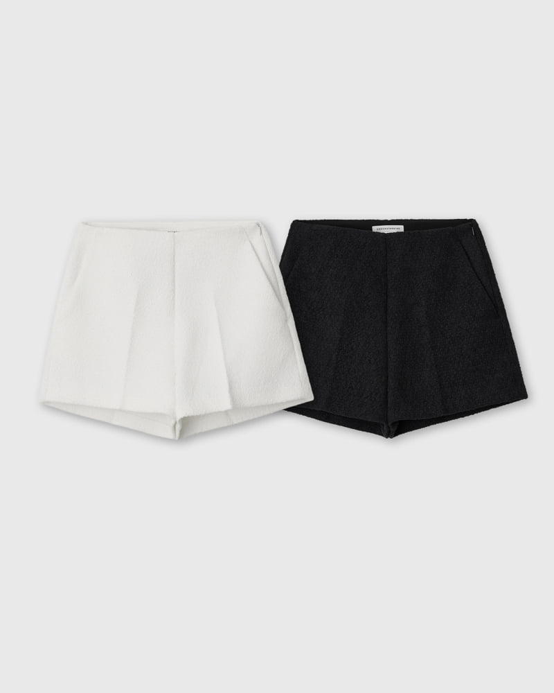 Understanding - Korean Women Fashion - #shopsmall - Lind Tweed Shorts