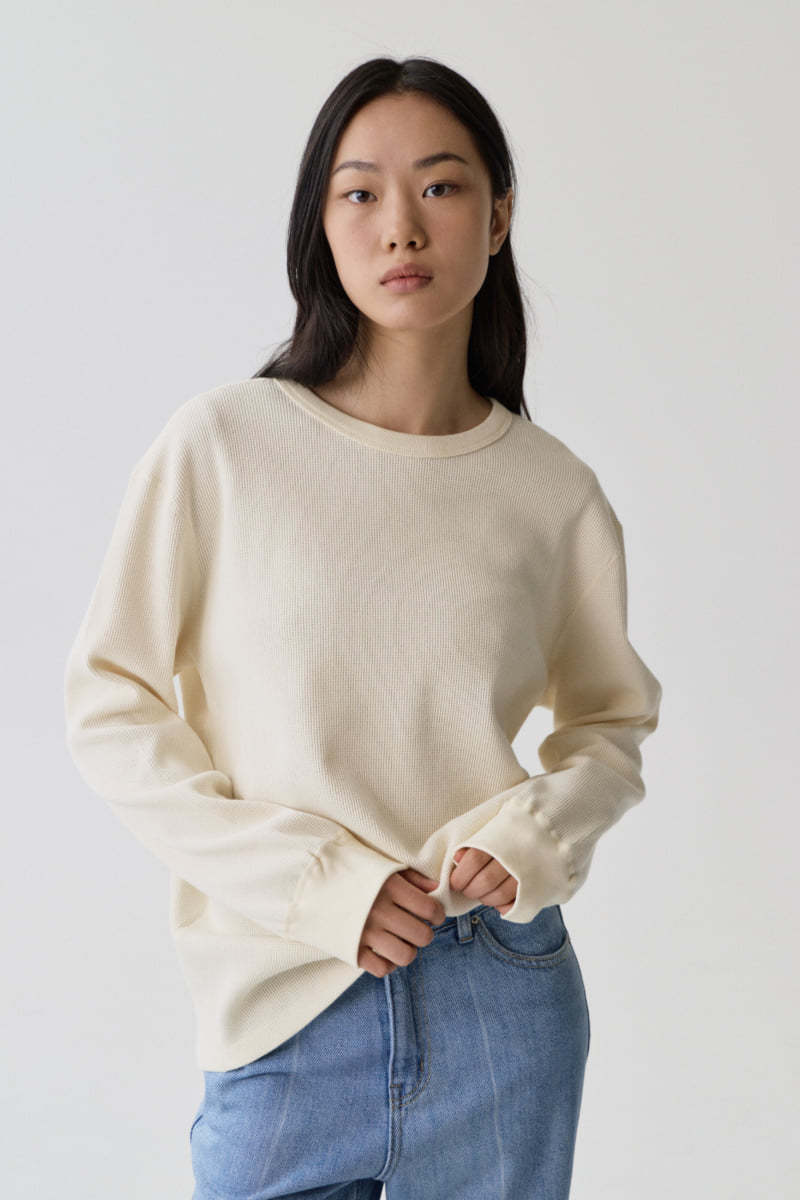 Understanding - Korean Women Fashion - #vintageinspired - Essential Waffle Tee - 6