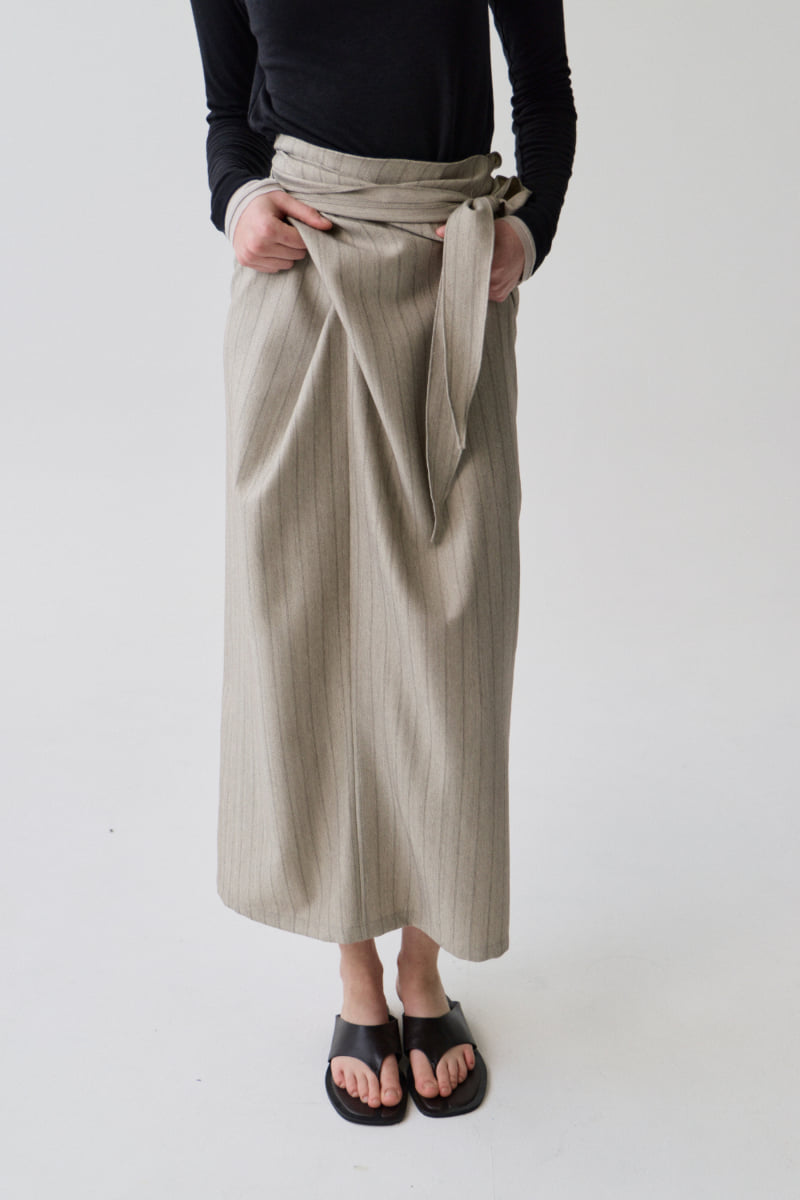 Understanding - Korean Women Fashion - #womensfashion - Stripe Wrap Skirt - 6