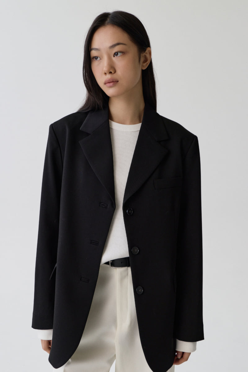 Understanding - Korean Women Fashion - #momslook - Slit Oversized Jacket - 4