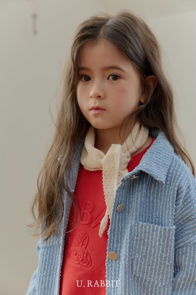 Urban Rabbit - Korean Children Fashion - #childofig - Texture Denim Shirt Jacket - 10