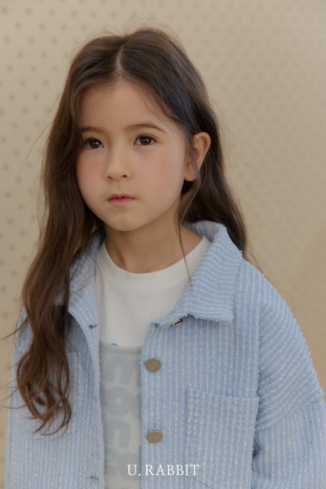 Urban Rabbit - Korean Children Fashion - #childofig - Texture Denim Shirt Jacket - 9