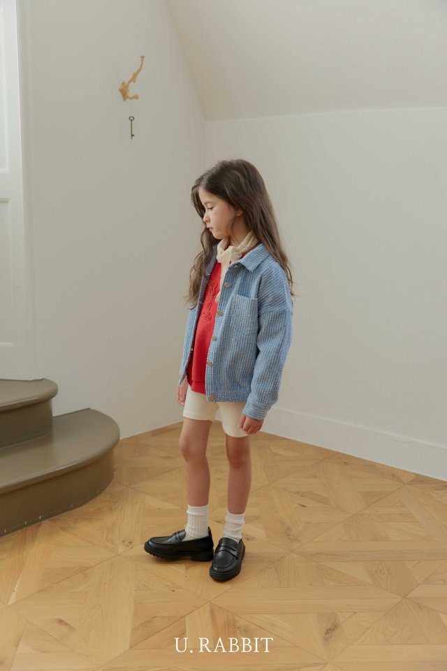 Urban Rabbit - Korean Children Fashion - #designkidswear - Texture Denim Shirt Jacket - 12