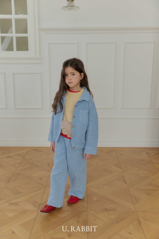Urban Rabbit - Korean Children Fashion - #kidsstore - Texture Denim Pants - 6