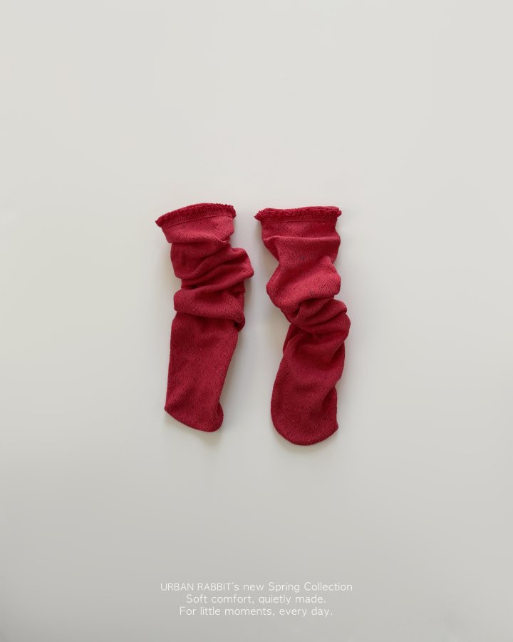 Urban Rabbit - Korean Children Fashion - #kidsshorts - Eyelet Long Knee Socks - 4