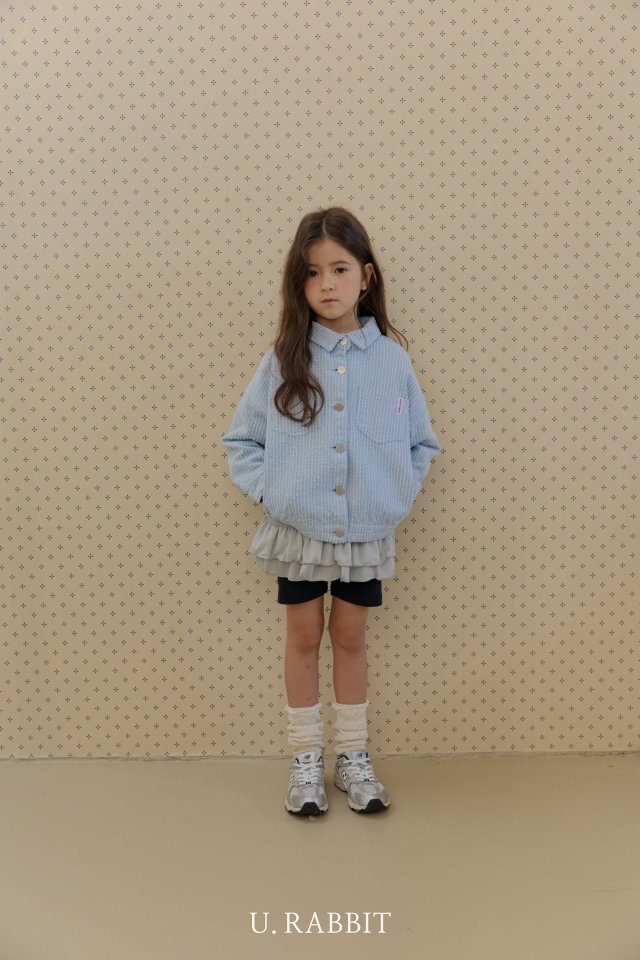 Urban Rabbit - Korean Children Fashion - #littlefashionista - Texture Denim Shirt Jacket - 5