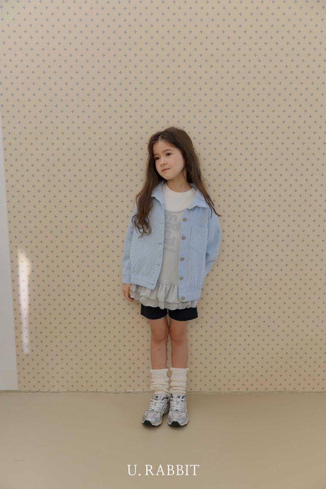 Urban Rabbit - Korean Children Fashion - #minifashionista - Texture Denim Shirt Jacket - 7