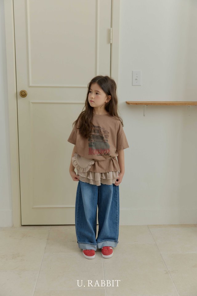 Urban Rabbit - Korean Children Fashion - #prettylittlegirls - Curved Tencel Denim Pants - 5