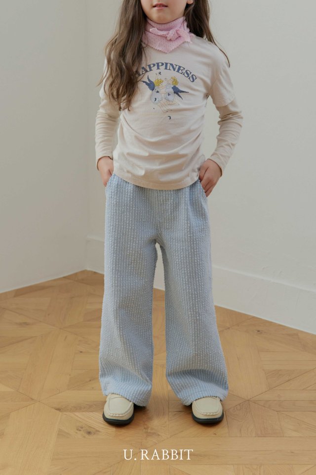 Urban Rabbit - Korean Children Fashion - #prettylittlegirls - Texture Denim Pants - 12