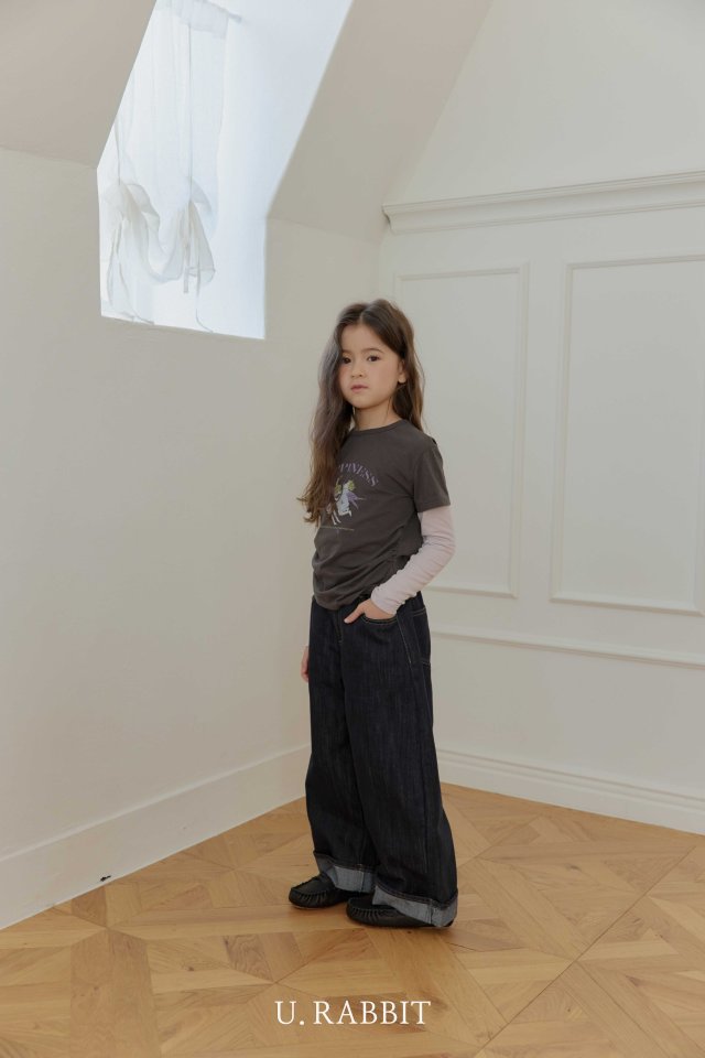 Urban Rabbit - Korean Children Fashion - #prettylittlegirls - Curved Non-fade Denim Pants - 9