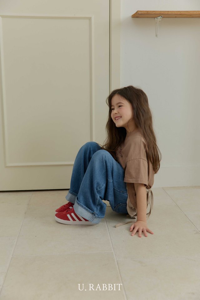 Urban Rabbit - Korean Children Fashion - #stylishchildhood - Curved Tencel Denim Pants - 8