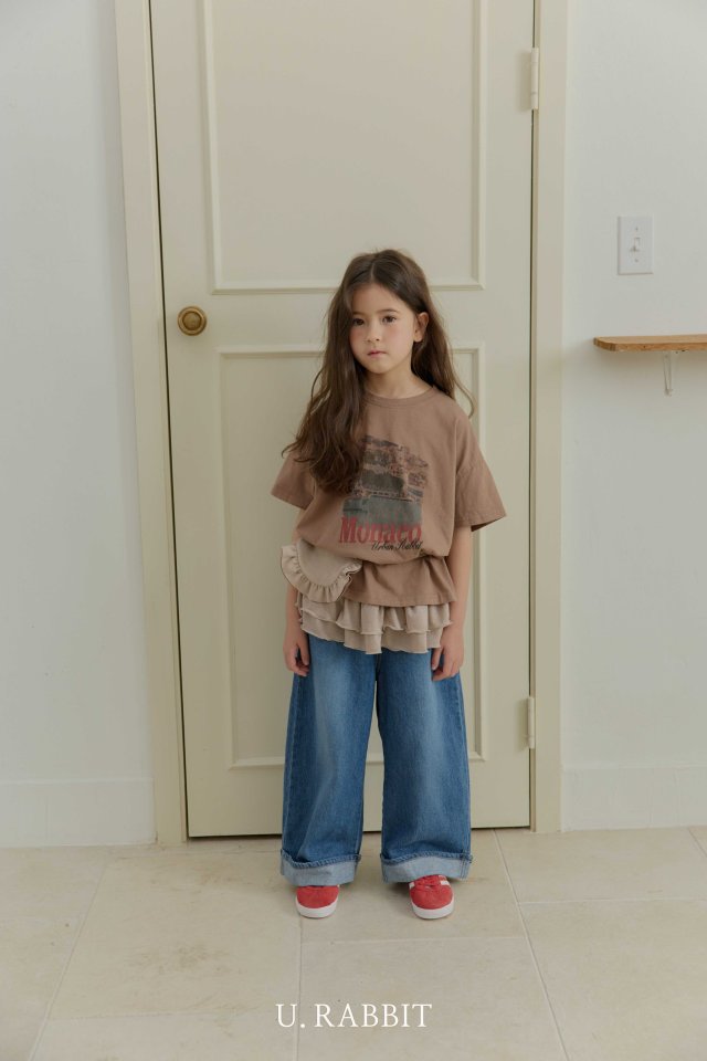 Urban Rabbit - Korean Children Fashion - #todddlerfashion - Curved Tencel Denim Pants - 6