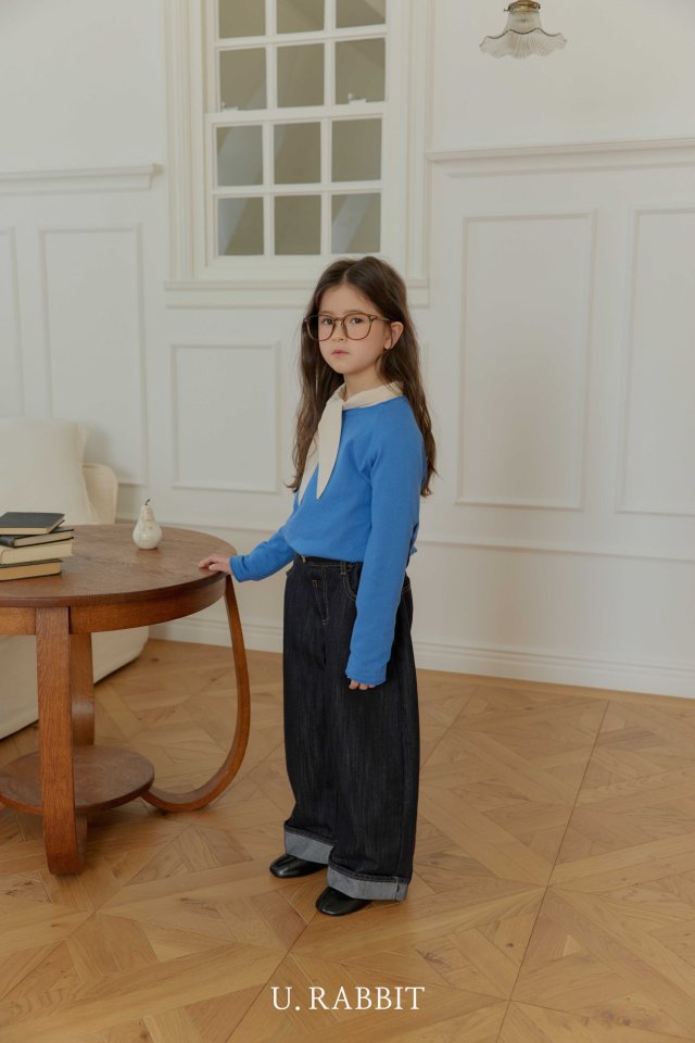Urban Rabbit - Korean Children Fashion - #toddlerclothing - Curved Non-fade Denim Pants - 11