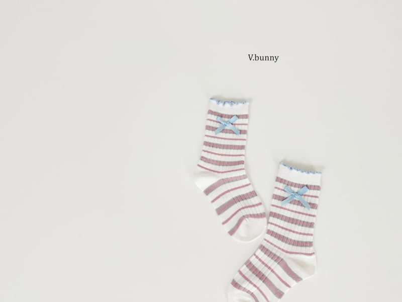 V Bunny - Korean Children Fashion - #Kfashion4kids - Pink Pearl Socks Set - 10